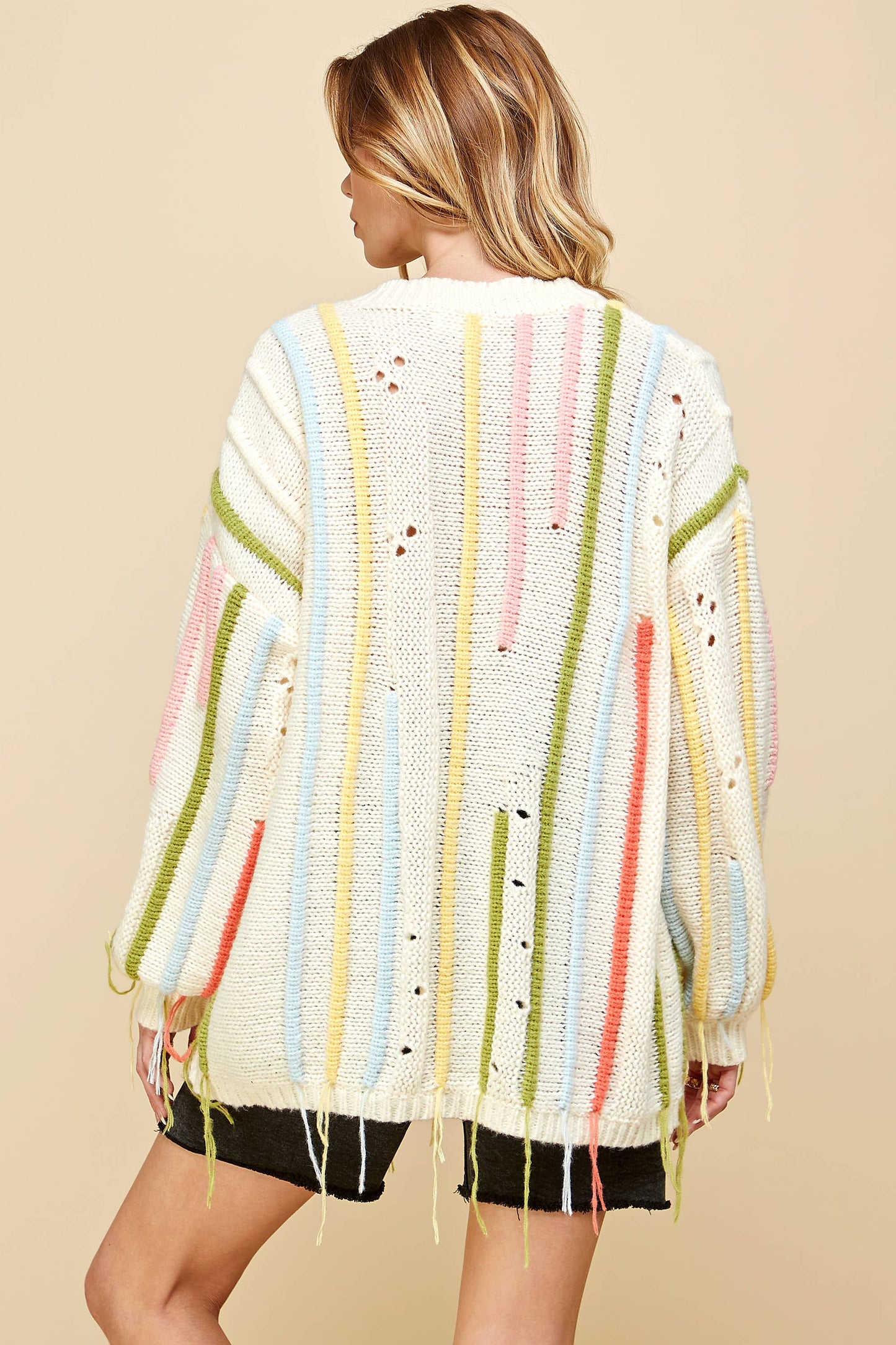 STRIPED SWEATER: Cotton Candy