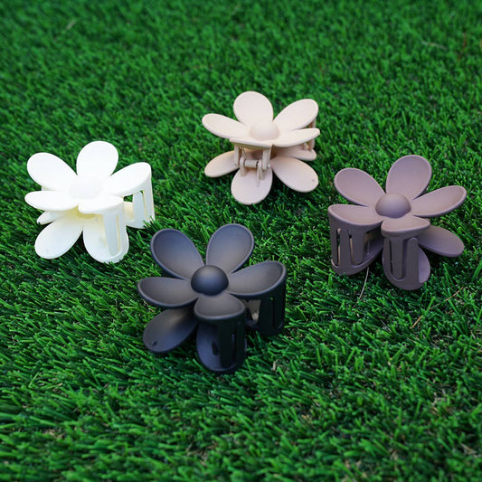 Matte Large Flower Shape Hair Claw Clips
