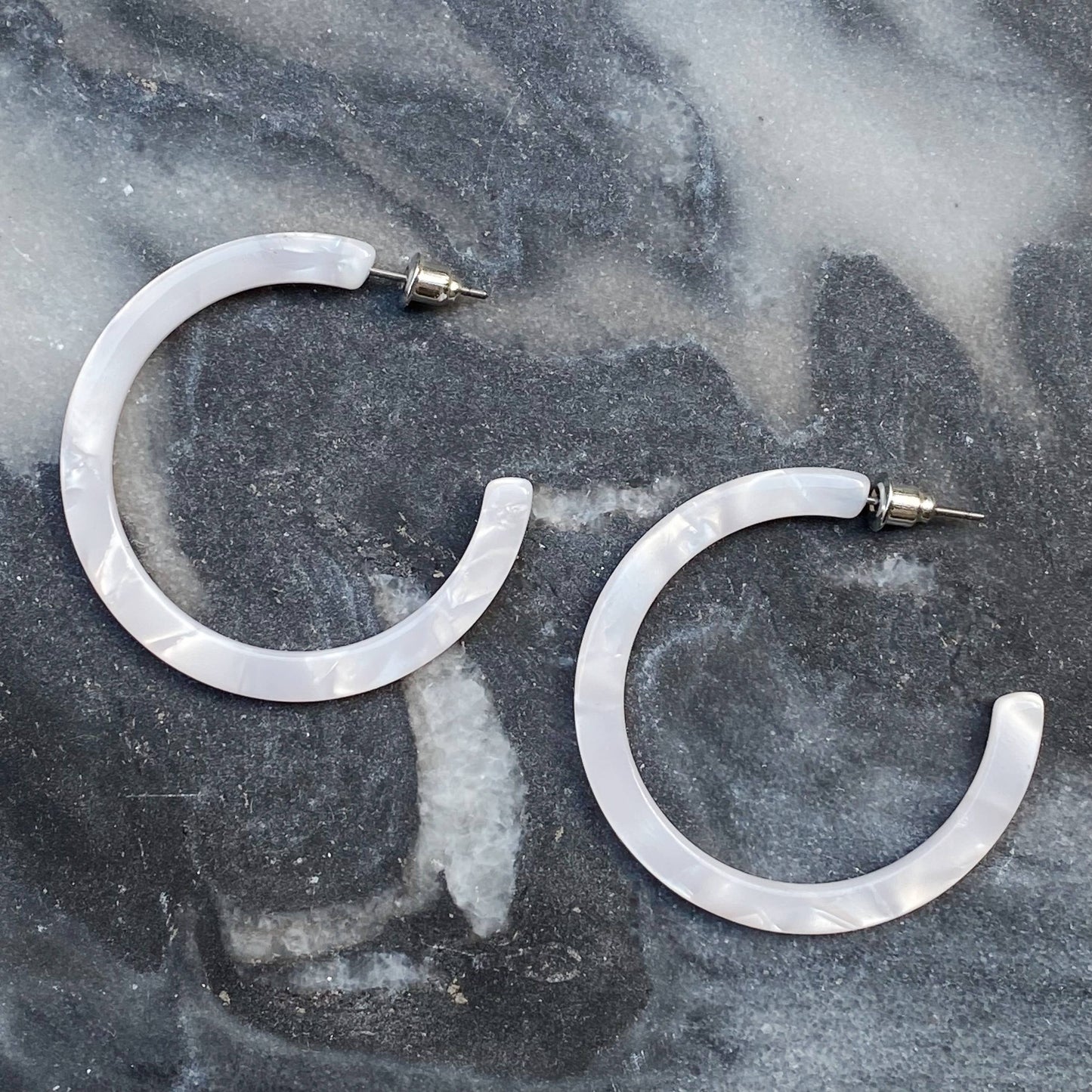 White Marble Hoops